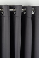 Cali Eyelet - Woven Thermal Blackout Eyelet Curtains in Charcoal