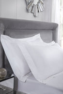 200 Thread Count Luxury Egyptian Cotton Oxford Pillowcase Pair in White