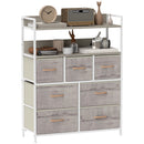 HOMCOM Bedroom Chest of Drawers 7 Drawer Dresser w/ Shelves