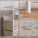 HOMCOM Bedroom Chest of Drawers 7 Drawer Dresser w/ Shelves