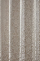 Eden - Lined Eyelet Jacquard Curtains in Cream