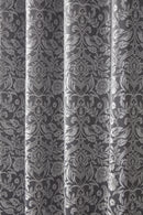 Eden - Lined Eyelet Jacquard Curtains in Silver