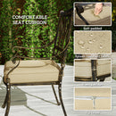 Outsunny 9 Pieces Cast Aluminium Garden Dining Set with Parasol Hole, Bronze