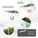 Outsunny Gazebo 3m x 6m - White Garden Shelter