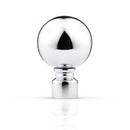 Ball - Pair of Holdaback Tiebacks with End Finials in Chrome