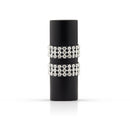 Diamante - Matt Black Extendable Curtain Pole with Rings and Pair of End Finials