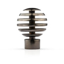Metal Sliced - Extendable Curtain Pole with pair of end finials in Black Silk