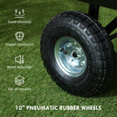 Outsunny Garden Cart with Removable Liner, Quick-Release Sides