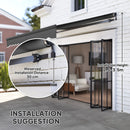 Outsunny 3 x 2.5m Electric Retractable Awning w/ Aluminium Frame