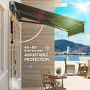 Outsunny 3 x 2.5m Electric Retractable Awning w/ Aluminium Frame
