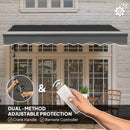 Outsunny 3 x 2.5m Electric Retractable Awning w/ Aluminium Frame
