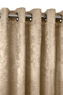 Logan - Textured Woven Blackout Eyelet Curtains in Natural