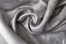 Logan - Textured Woven Blackout Eyelet Curtains in Silver