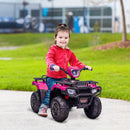HOMCOM 12V Kids Quad Bike for Ages 3-5 Years - Pink