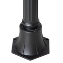 Outsunny Garden Lamp Post Light, IP44 Outdoor LED Solar Powered Lantern Lamp with Aluminium Frame for Patio, Pathway and Walkway, Black
