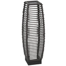 Outsunny Rattan Solar Floor Lamp w/ Auto On/Off LED Light for Porch, Yard