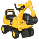 HOMCOM CAT Licensed Kids Ride on Digger-for Ages 1-3 Years