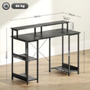 HOMCOM Computer Desk Reversible Home Office Desk with Storage