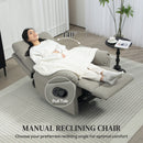 HOMCOM Recliner Armchair, Reclining Chair with Adjustable Leg Rest