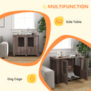 PawHut Dog Crate Kennel Cage, Indoor End Table, Purple