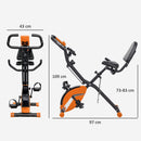 SPORTNOW Folding Exercise Bike with Arm Bands and Hand Pulse Sensor