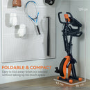 SPORTNOW Folding Exercise Bike with Arm Bands and Hand Pulse Sensor