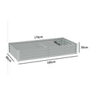 Outsunny Galvanised Raised Garden Bed, 180x90x30cm Raised Bed, Silver