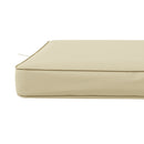 Outsunny Set of 4 Outdoor Seat Cushion with Ties, for Patio Furniture, Beige