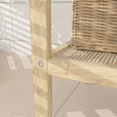 Bathroom Storage Shelving Unit, Freestanding Bamboo Shelves, Natural