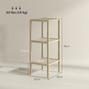 Bathroom Storage Shelving Unit, Freestanding Bamboo Shelves, Natural