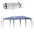 Outsunny  Pop Up Gazebo 6m x 3m -  Blue