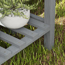Outsunny Wooden Raised Bed w/ Bed Liner, Storage Shelf