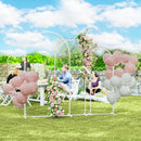 Outsunny Wedding Arch Frame Set, 2.2, 2, 1.8 m Arch Backdrop Stand White