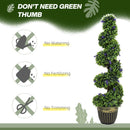 HOMCOM Set of 2 Decorative Artificial Plants with Lavender and Pot, 115cm
