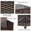 Outsunny Rattan Dining Set 9 Piece - Brown