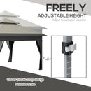 Outsunny 3 x 3(m) Pop Up Gazebo, Instant Shelter with Mosquito Netting, Grey