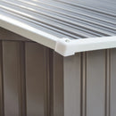 Outsunny Storage Shed in Galvanised Steel with Sliding Door 9ft x 6ft - Grey