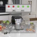 HOMCOM Portable Ice Cube Maker w/ 2 Cube Sizes 12Kg/24 Hrs, 9 Cubes/ 6-12Mins