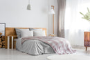 Frisco - Recycled Cotton Throw in Blush Pink (90" x 100")