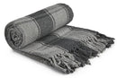 Frisco - Recycled Cotton Throw in Charcoal (90" x 100")