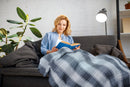 Frisco - Recycled Cotton Throw in Charcoal (90" x 100")