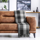 Frisco - Recycled Cotton Throw in Charcoal (90" x 100")
