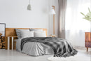 Frisco - Recycled Cotton Throw in Charcoal (90" x 100")
