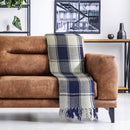 Frisco - Recycled Cotton Throw in Navy Blue (90" x 100")