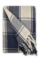 Frisco - Recycled Cotton Throw in Navy Blue (90" x 100")