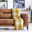 Frisco - Recycled Cotton Throw in Ochre (70" x 100")