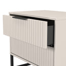 Fluted 2 Drawer Side Table in Kashmir Matt - Ready Assembled