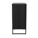 Fluted 4 Drawer Chest in Black Ash - Ready Assembled