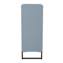 Fluted 5 Drawer Chest in Denim Blue - Ready Assembled