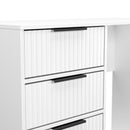 Fluted 4 Drawer Vanity in White Matt - Ready Assembled